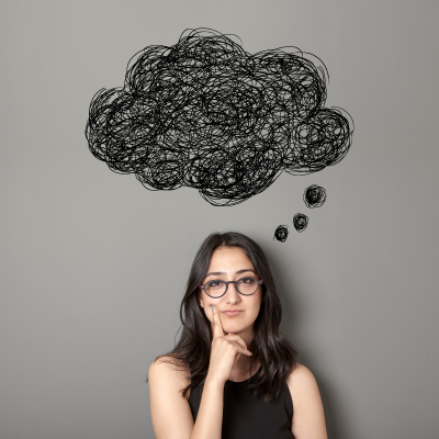 Woman trying to understand neurofeedback